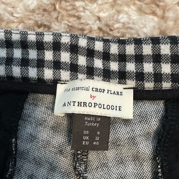 Anthropologie the essential crop flare check dress pants size 8 - Picture 9 of 9